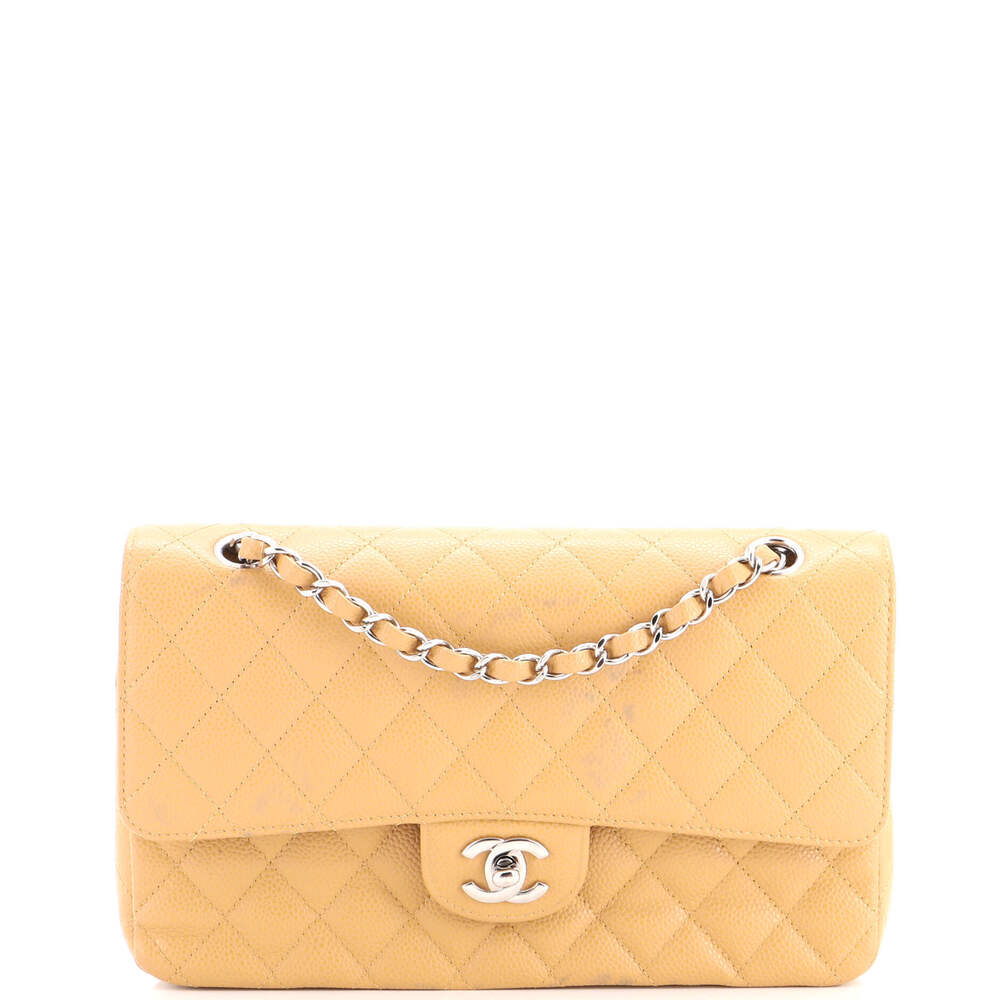 Chanel Medium Classic Double Flap Bag Quilted Caviar